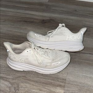 Hoka Women's All-White Lightweight Running Shoes